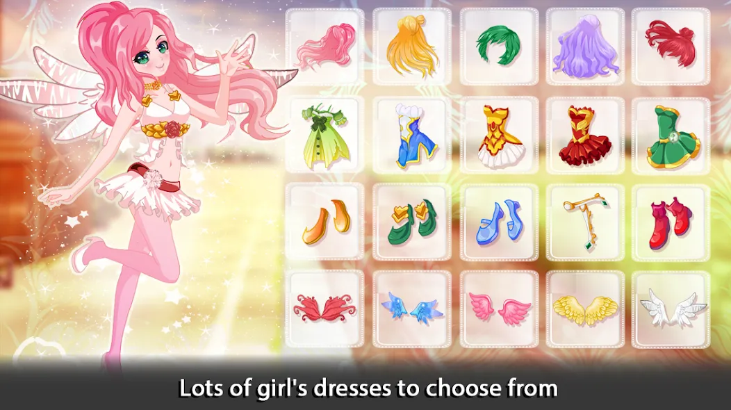 Dress Up Angel Anime Girl Game — скриншот 1