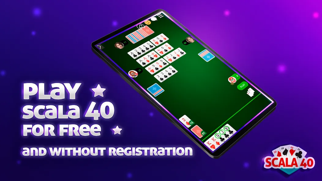 Scala 40 Online - Card Game — скриншот 1