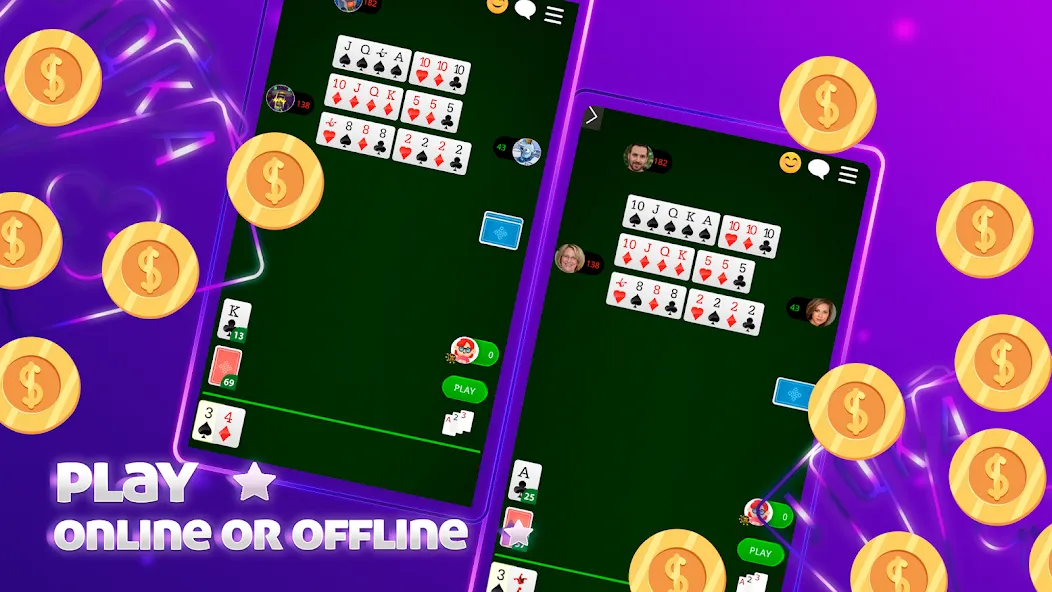Scala 40 Online - Card Game — скриншот 5