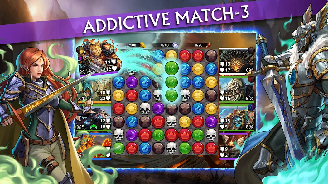 Gems of War - Match 3 RPG — скриншот 1