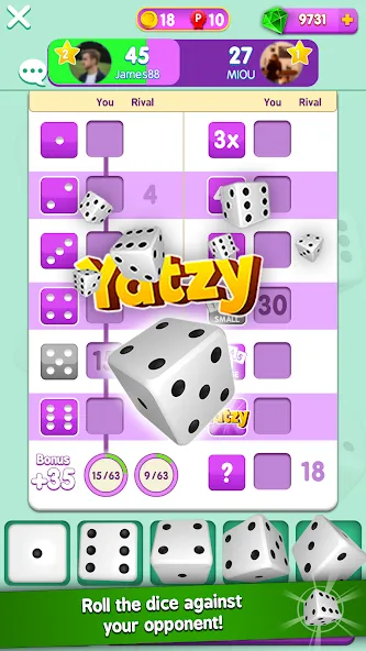 Yatzy Duels Live Tournaments — скриншот 1
