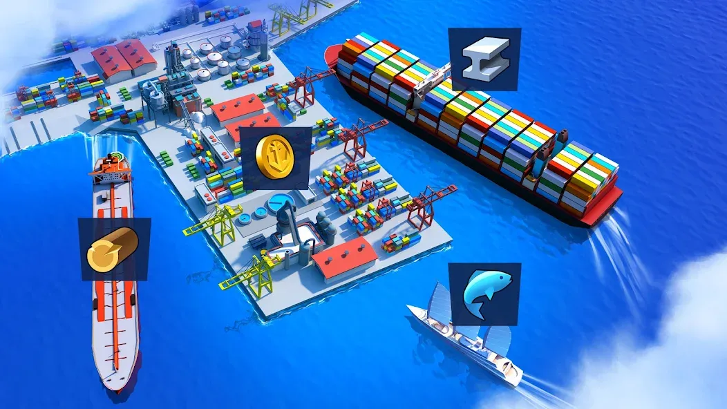 Sea Port: Cargo Boat Tycoon — скриншот 5