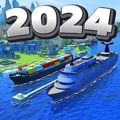 Скачать Sea Port: Cargo Boat Tycoon — Модификация Много денег