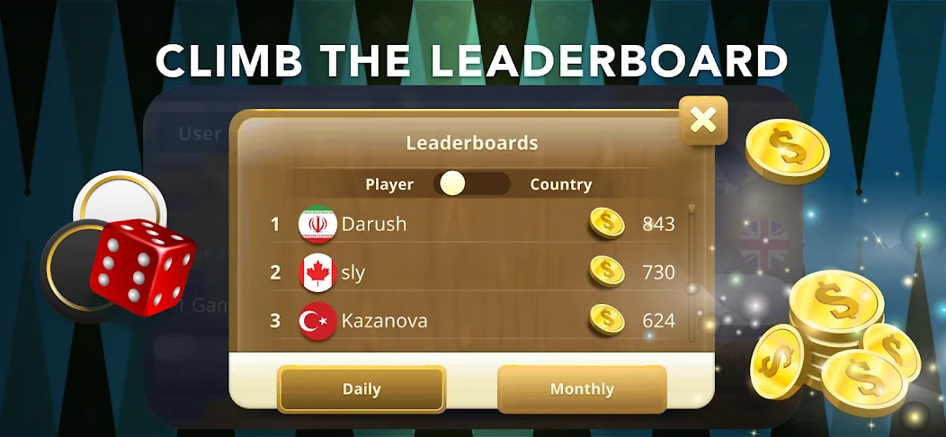 Backgammon Classic + Online — скриншот 5