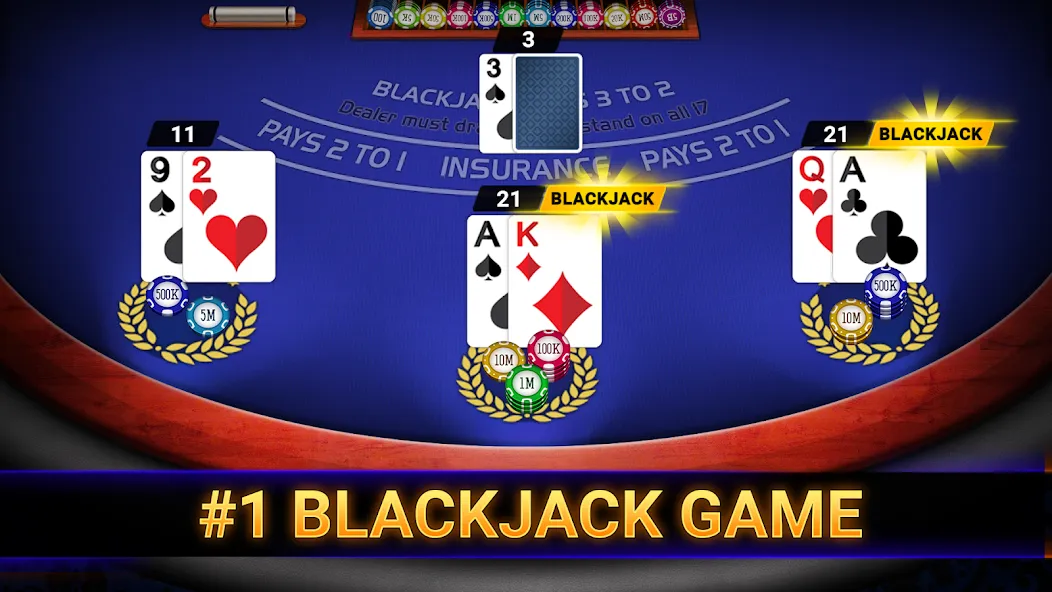 Blackjack 21: online casino — скриншот 1