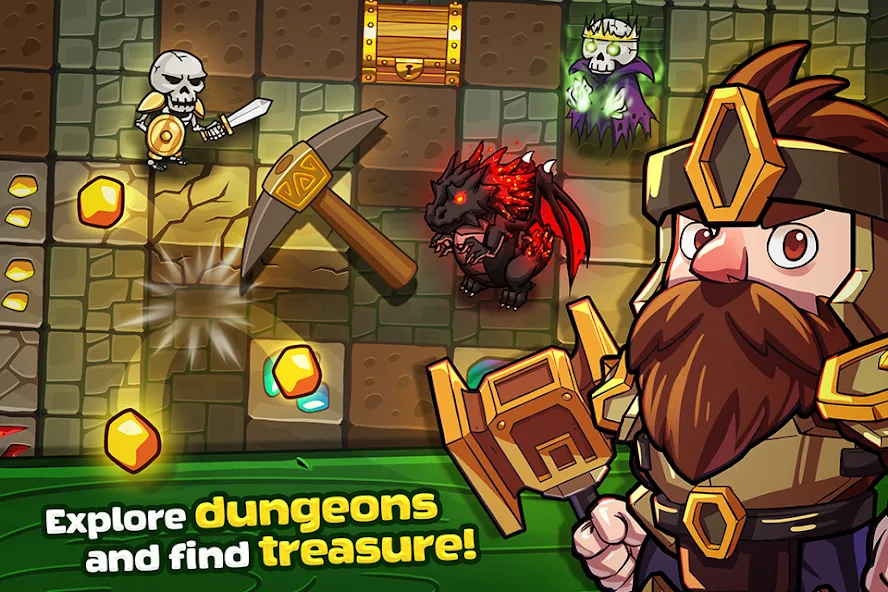 Mine Quest: Battle Dungeon RPG — скриншот 1