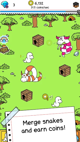 Snake Evolution: Idle Merge IO — скриншот 2