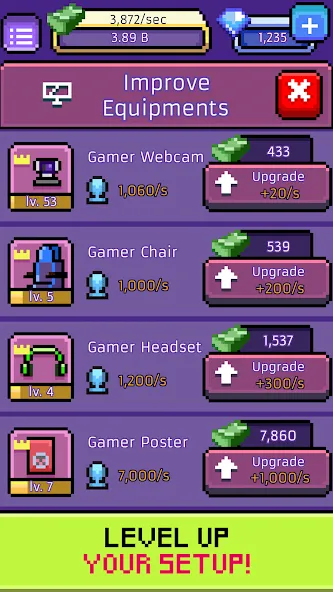 xStreamer: Idle Simulator Game — скриншот 3