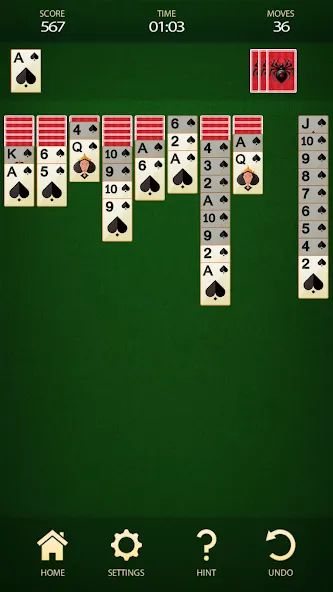 Spider Solitaire: Card Game — скриншот 3