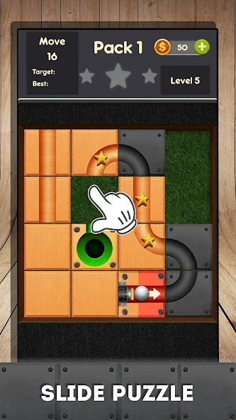 Rolling ball - slide puzzle — скриншот 2