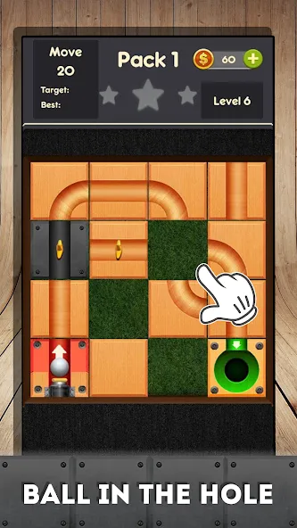 Rolling ball - slide puzzle — скриншот 3