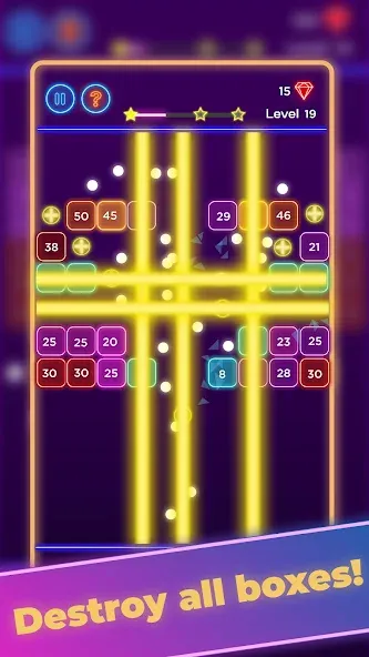 Brick Breaker - Neon Bricks — скриншот 3