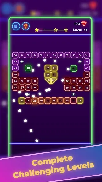 Brick Breaker - Neon Bricks — скриншот 4