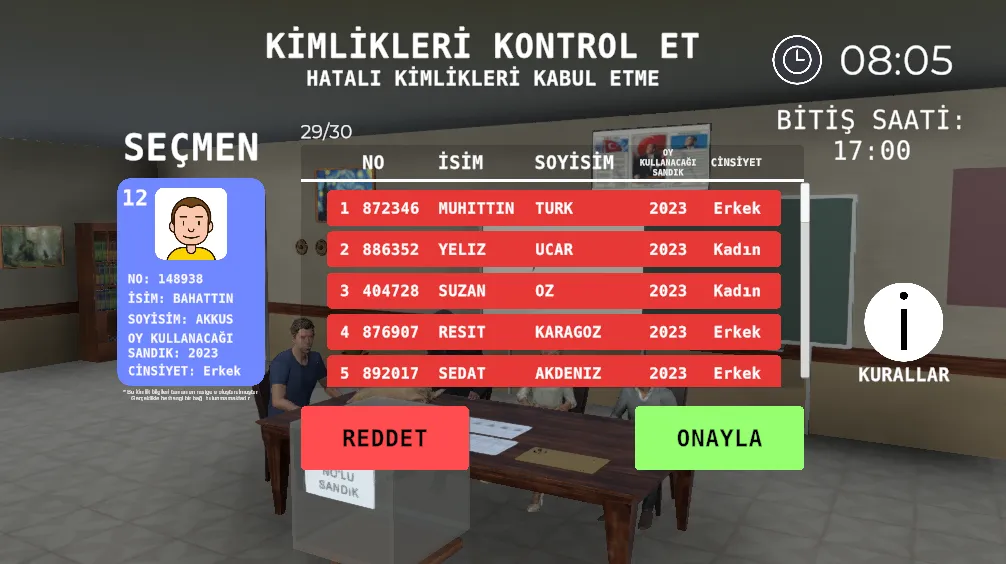 Seçim 2023 Müşahit oyunu — скриншот 3