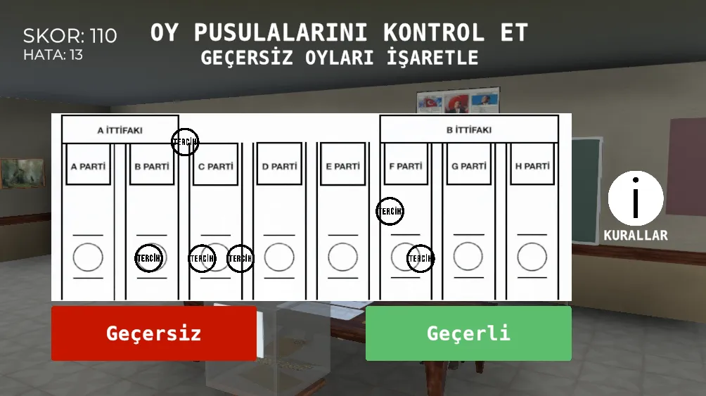 Seçim 2023 Müşahit oyunu — скриншот 4