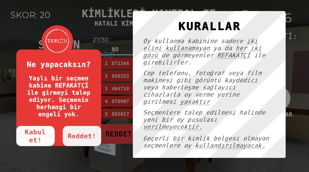 Seçim 2023 Müşahit oyunu — скриншот 5