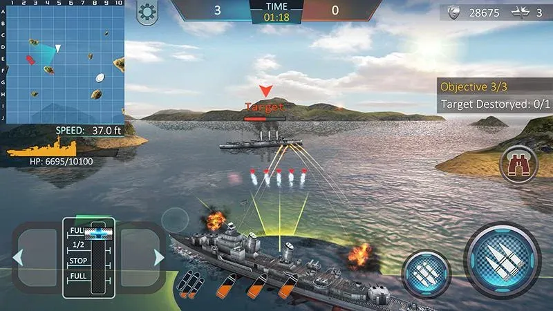 Warship Attack 3D — скриншот 2