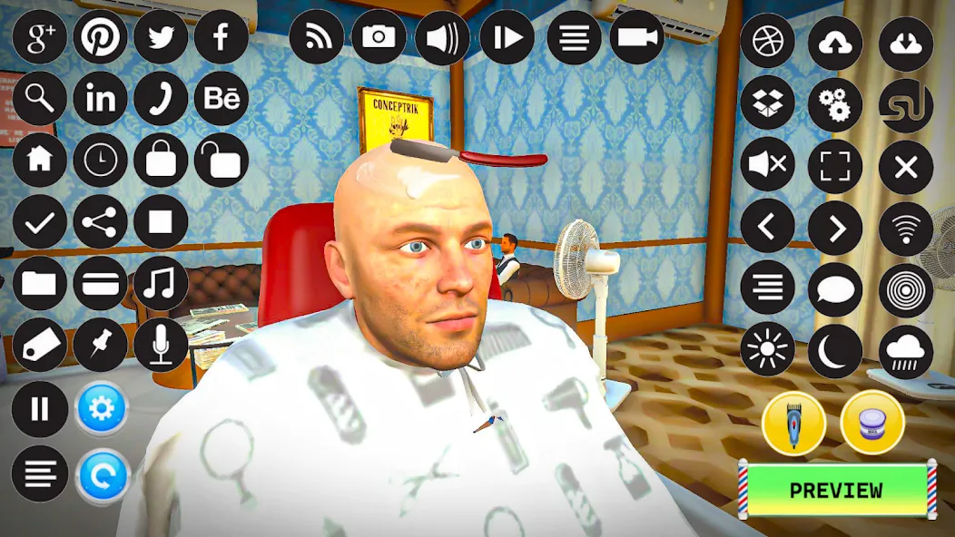 Barber Shop Hair Cut Sim Games — скриншот 1