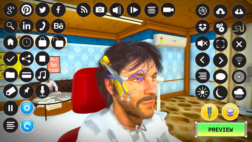 Barber Shop Hair Cut Sim Games — скриншот 3