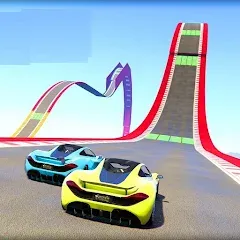 Mega Ramp Car Offline Games MOD — Много денег