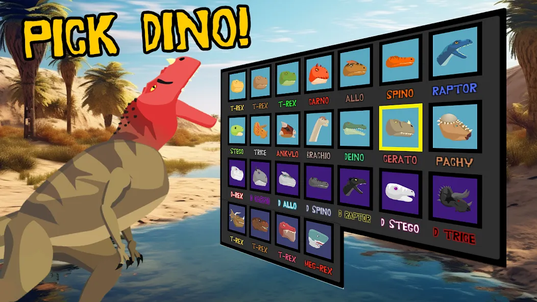 T-Rex Fights Dinosaurs — скриншот 2