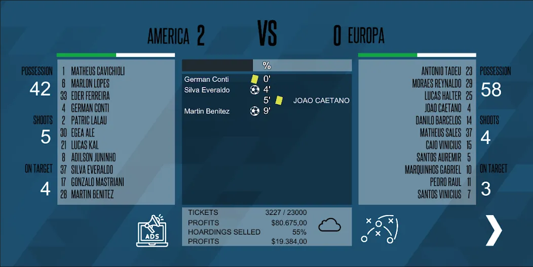 Mobile Football Manager — скриншот 3 Mobile Football Manager — скриншот 3