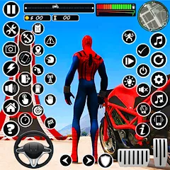 Скачать взлом Superhero Tricky Bike Stunt — Много денег и все мотоциклы