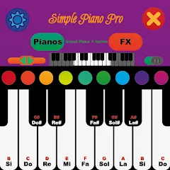 Simple Piano Pro MOD APK на Android — Все премиум треки разблокированы
