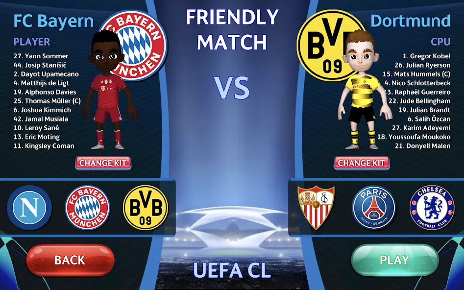 Champions League - UEFA Game — скриншот 1 Champions League - UEFA Game — скриншот 1