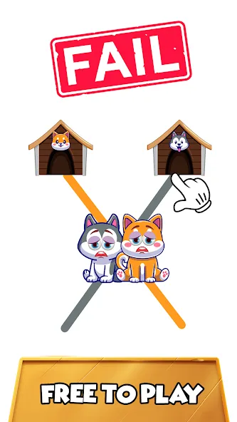 Dog rush: Draw to save games — скриншот 1
