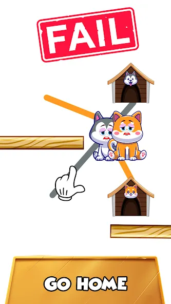 Dog rush: Draw to save games — скриншот 2