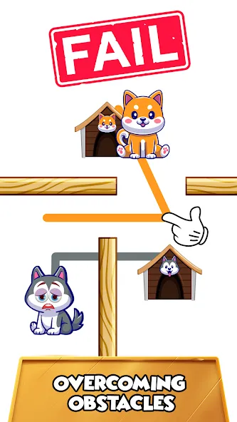 Dog rush: Draw to save games — скриншот 3