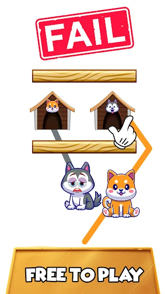 Dog rush: Draw to save games — скриншот 4
