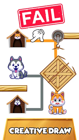 Dog rush: Draw to save games — скриншот 5