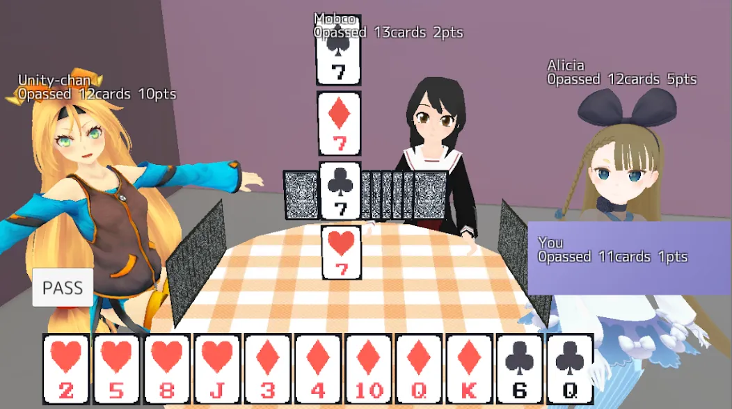 Sevens card game — скриншот 2 Sevens card game — скриншот 2