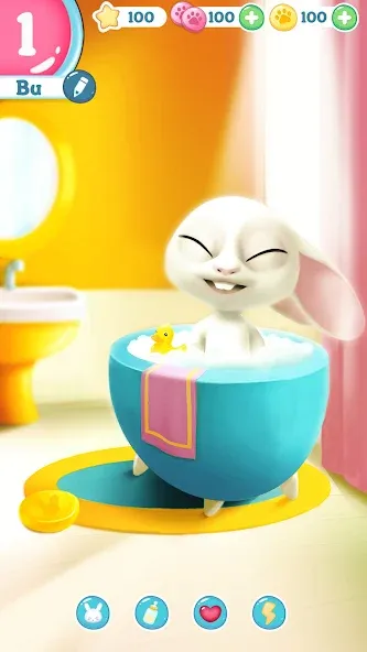 Bu Bunny - Cute pet care game — скриншот 2