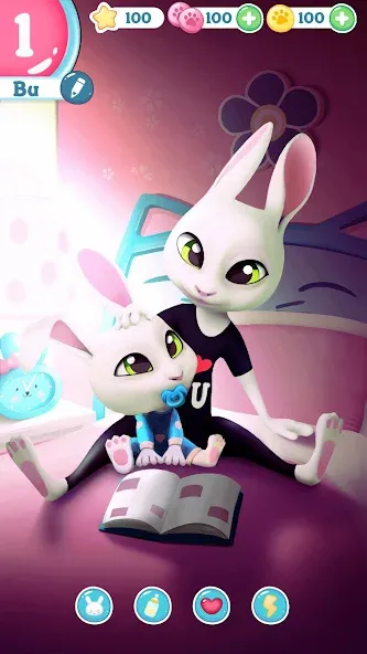 Bu Bunny - Cute pet care game — скриншот 3