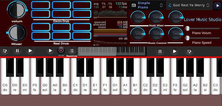 Org Piano:Real Piano Keyboard — скриншот 2 Org Piano:Real Piano Keyboard — скриншот 2