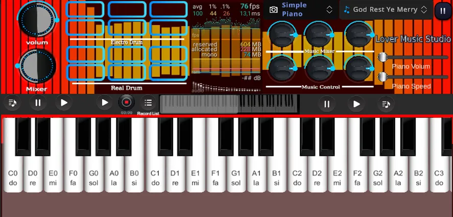 Org Piano:Real Piano Keyboard — скриншот 4 Org Piano:Real Piano Keyboard — скриншот 4