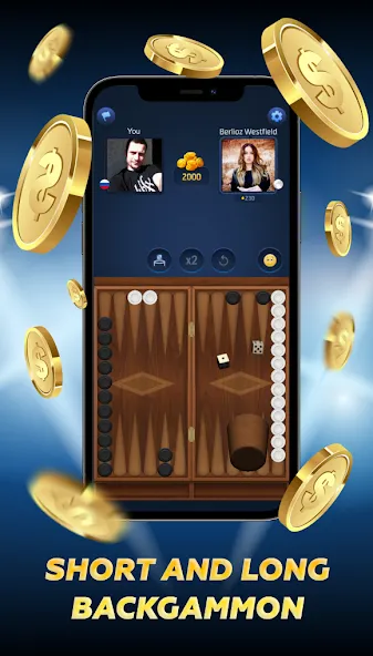 PPNards: Backgammon board game — скриншот 1 PPNards: Backgammon board game — скриншот 1