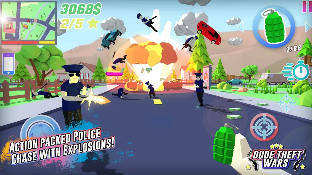 Dude Theft Wars Shooting Games — скриншот 1