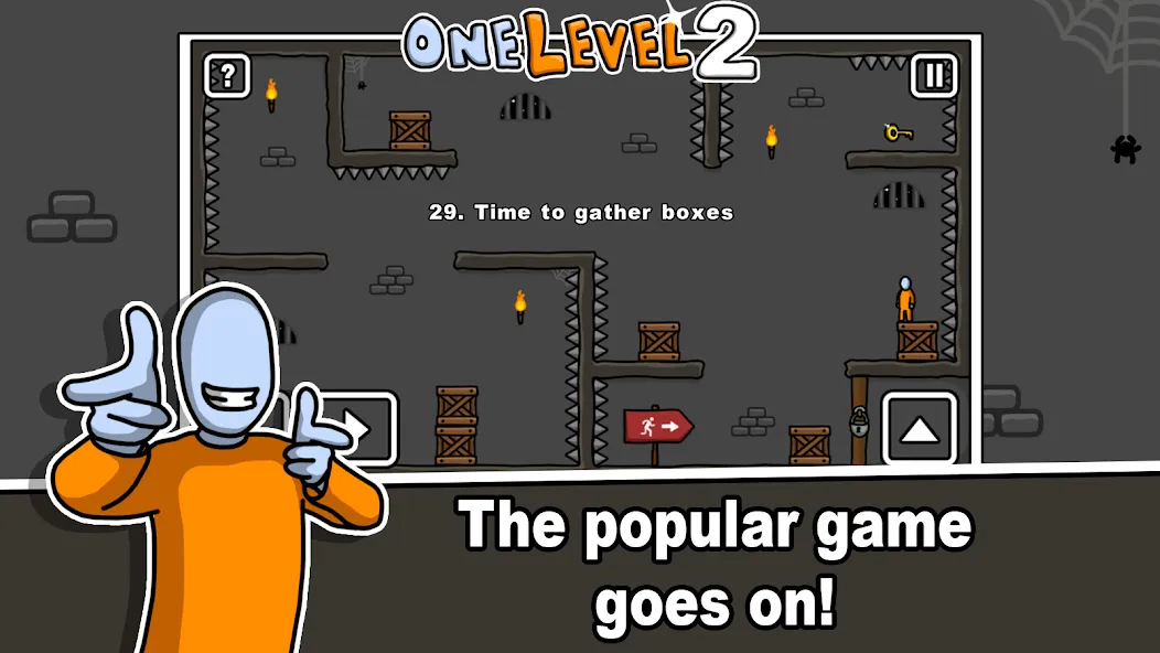 One Level 2 Stickman Jailbreak — скриншот 1