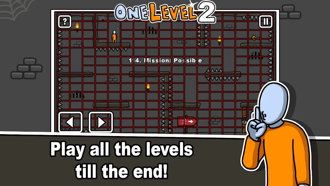 One Level 2 Stickman Jailbreak — скриншот 4