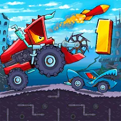 Скачать Car Eats Car - Apocalypse Race MOD на Андроид — Много денег