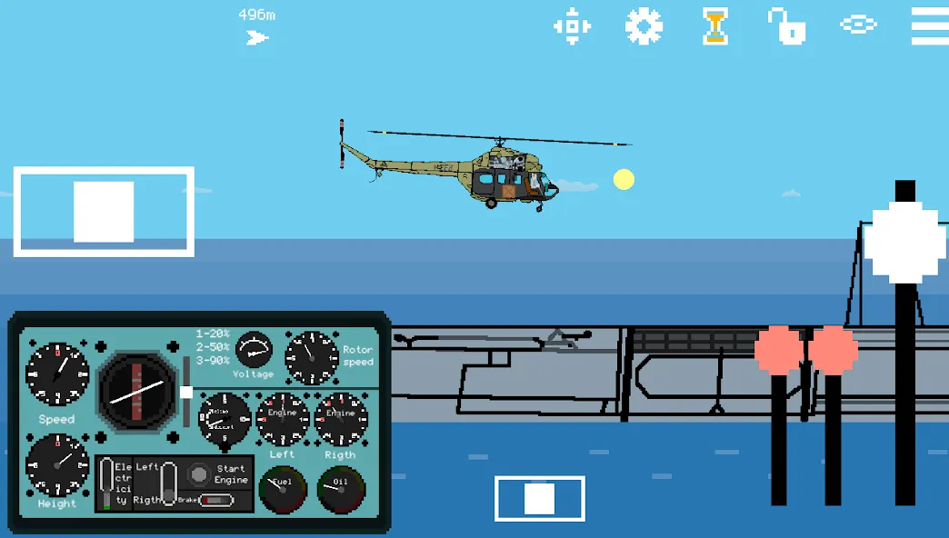 Pixel Helicopter Simulator — скриншот 1