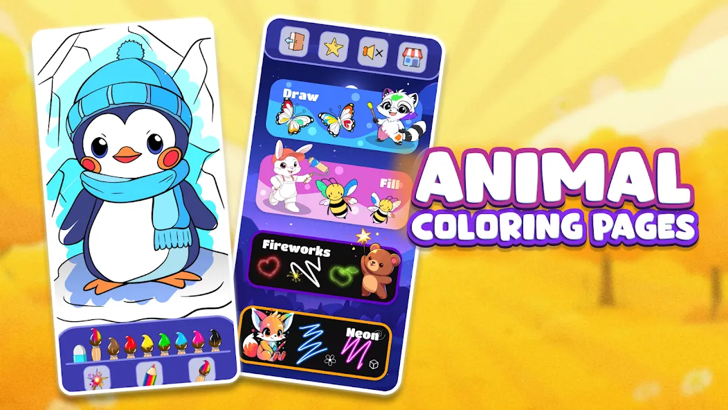 Animal coloring pages — скриншот 1 Animal coloring pages — скриншот 1
