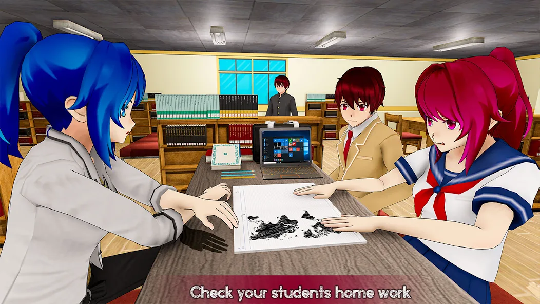 Anime Girl School Teacher 3D — скриншот 5