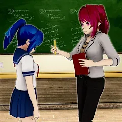 Взломанная Anime Girl School Teacher 3D на Андроид — Много денег
