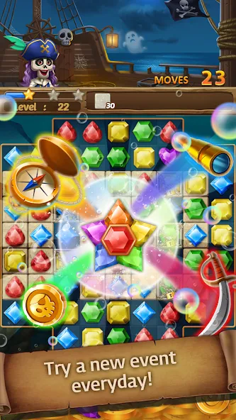 Jewels Ghost Ship: jewel games — скриншот 2