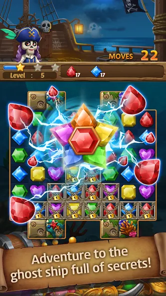 Jewels Ghost Ship: jewel games — скриншот 5